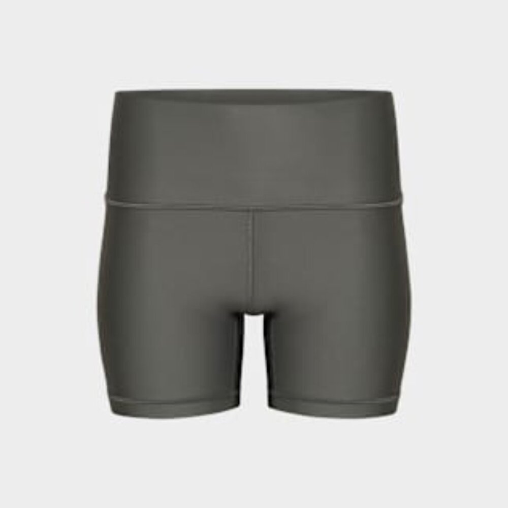Aritzia Golden GLOSSFORM™ CHEEKY HI-RISE 5" SHORT Size 6 Coal Grey
